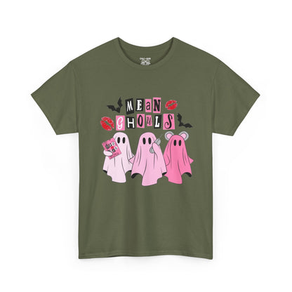 Mean Ghouls Unisex Heavy Cotton Tee, Halloween Shirt, Spooky Ghost Tee, Cute Ghost T-Shirt, Casual Fall Outfit, Fun Halloween Apparel
