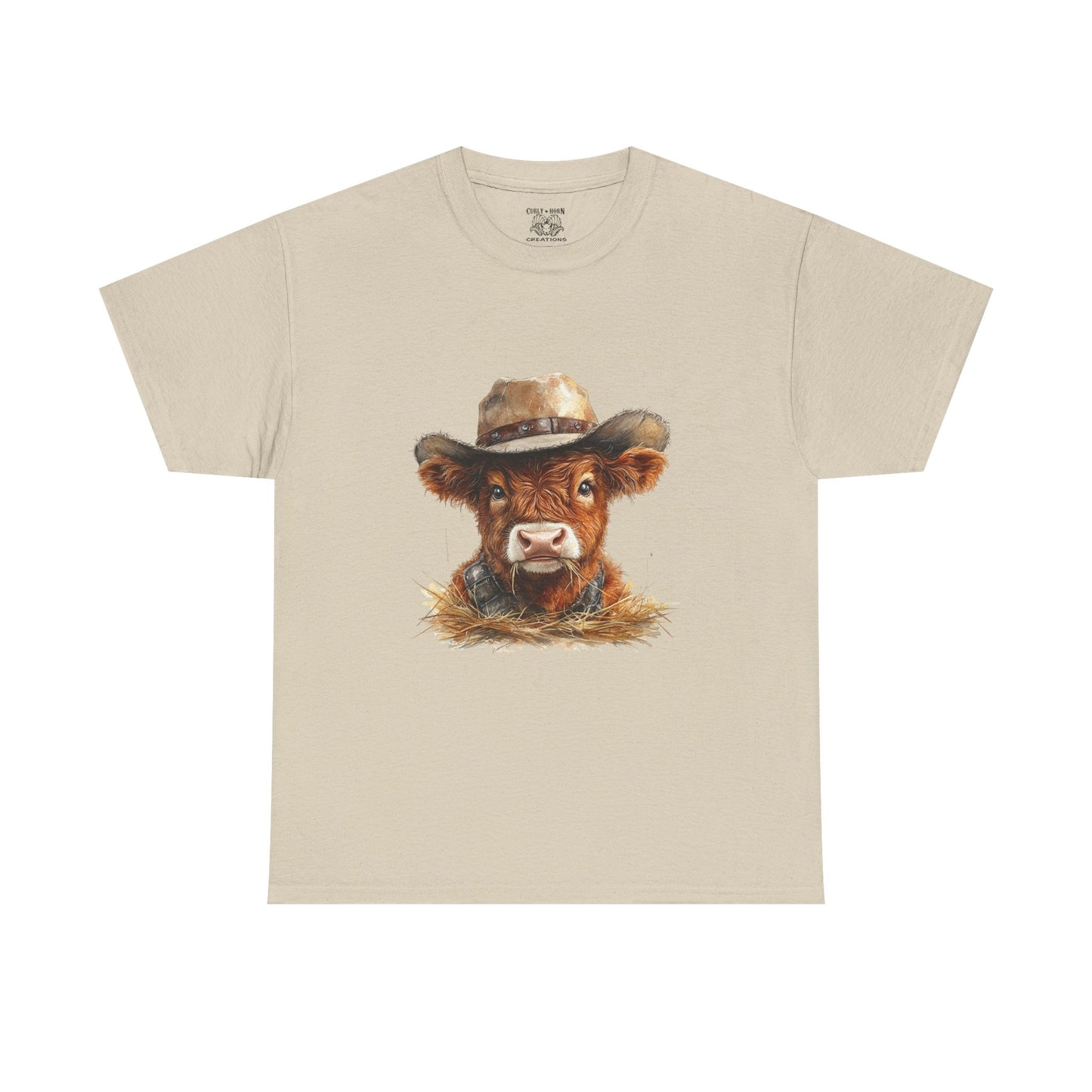 Cowboy Cow Unisex Tee, Funny Farm Animal Shirt, Gift for Farmers, Casual Wear, Country Life Tee, Birthday Present