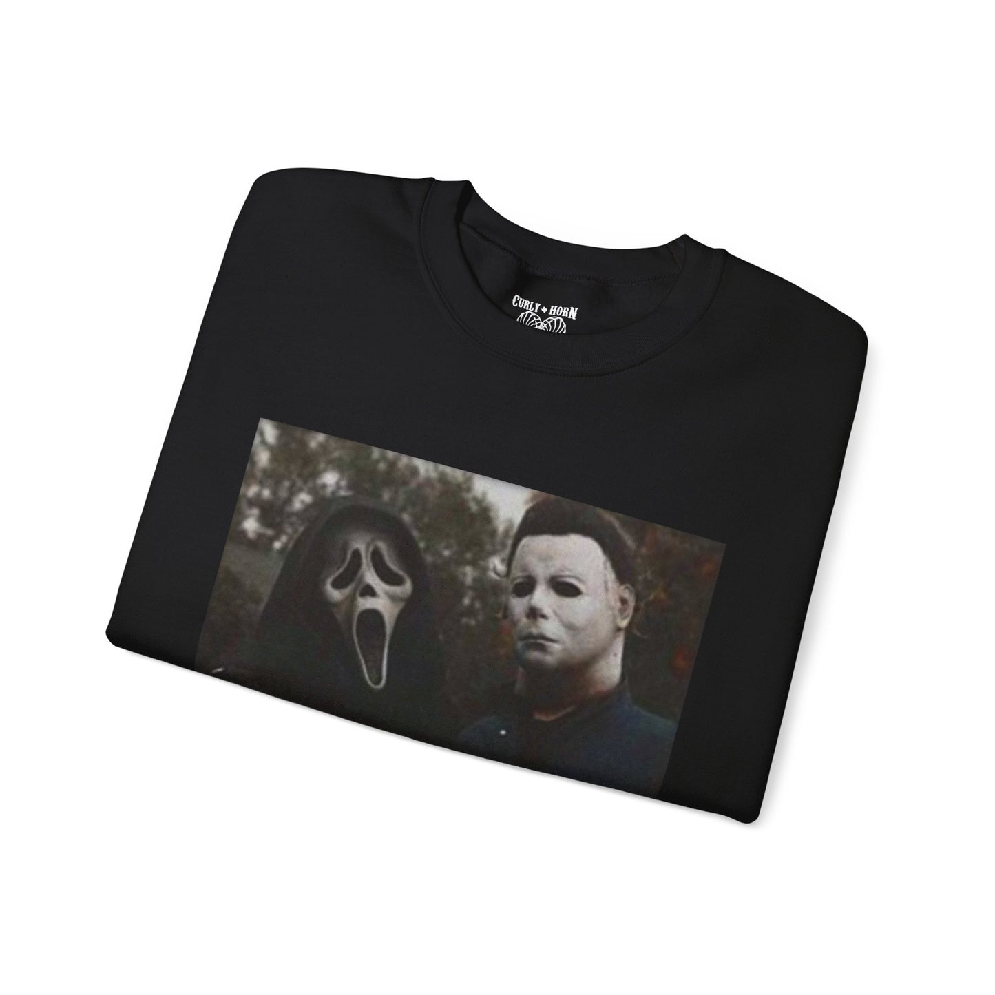 Spooky Horror Movie Sweatshirt, Cozy Fall Apparel, Unisex Crewneck, Halloween Clothing, Movie Night, Scary Vibes, Gift for Horror Fans