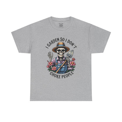 Gardening Humor Tee: I Garden So I Don't Choke People, Funny Shirt, Gift for Gardeners, Unisex Cotton T-Shirt, Plant Lover Apparel
