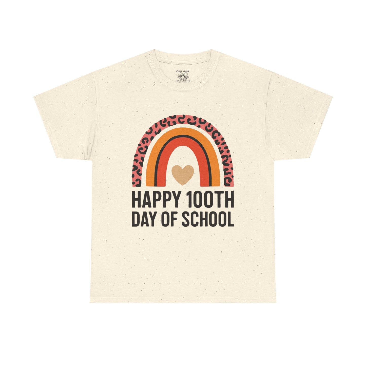 Colorful Rainbow 100th Day of School T-Shirt, School Spirit Tee, Teacher Gift, Milestone Celebration Shirt, Kids Unisex Cotton Tee