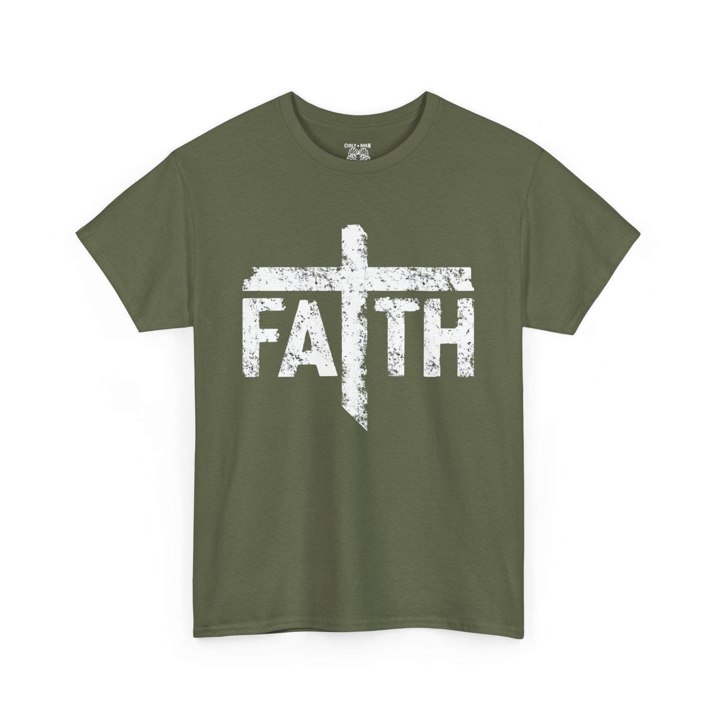 Faith Unisex Heavy Cotton Tee - Inspirational T-Shirt, Casual Wear, Spiritual Gift, Church Apparel, Faith-Based Fashion