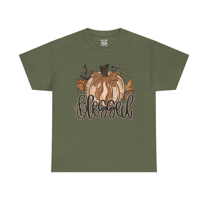 Blessed Pumpkin Tee - Fall Apparel, Thanksgiving Shirt, Autumn Outfit, Gift for Her, Cute Layering Tee