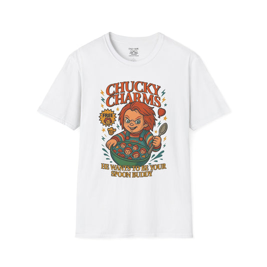 Chucky Charms T-Shirt - Horror Movie Fan Tee, Unisex Funny Shirt, Gift for Occasions, Spooky Aesthetic Apparel