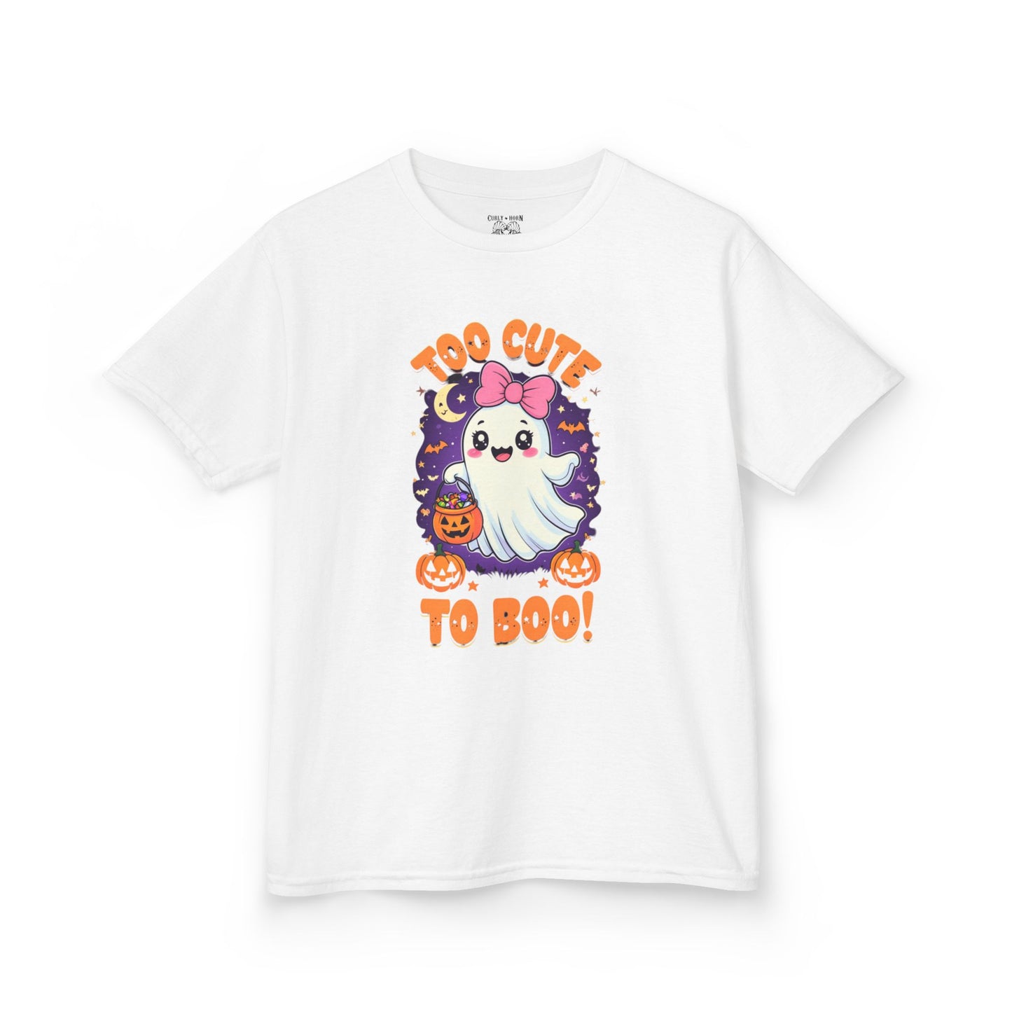 Kids Halloween Ghost Tee, Cute Ghost Kids Shirt, Boo T-Shirt, Halloween Costume Top, Spooky Kids Clothing