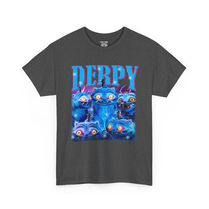 Demon Hunter Derpy Unisex Heavy Cotton Tee - Ideal for Casual Outings, Gift for Animal Lovers, Cartoon Enthusiasts, or Jokes