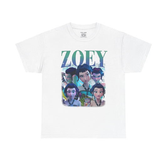 Huntrix Zoey Unisex Heavy Cotton Tee with Graphic- Trendy Casual Wear, Comfortable Everyday Tee, Graphic T-Shirt, Unique Style