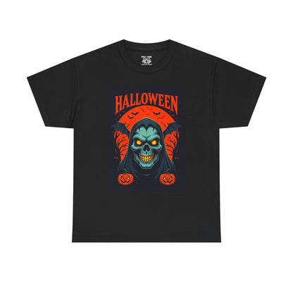 Halloween Graphic Tee, Spooky Unisex Heavy Cotton Shirt, Halloween Costume, Fall Festivities Wear, Trick or Treat Apparel