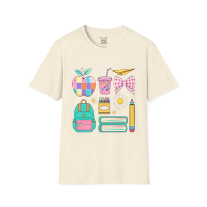 Back to School Unisex T-Shirt, Cute Teacher Gift, Classroom Vibes Shirt, Student Apparel, School Supplies Design Tee
