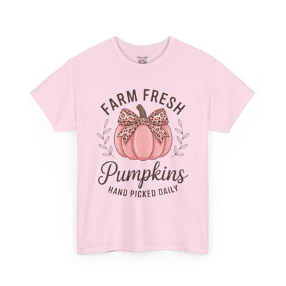 Farm Fresh Pumpkins Unisex T-Shirt, Fall Apparel, Pumpkin Spice Shirt, Autumn Tee, Halloween Gift, Cozy Fall Clothing