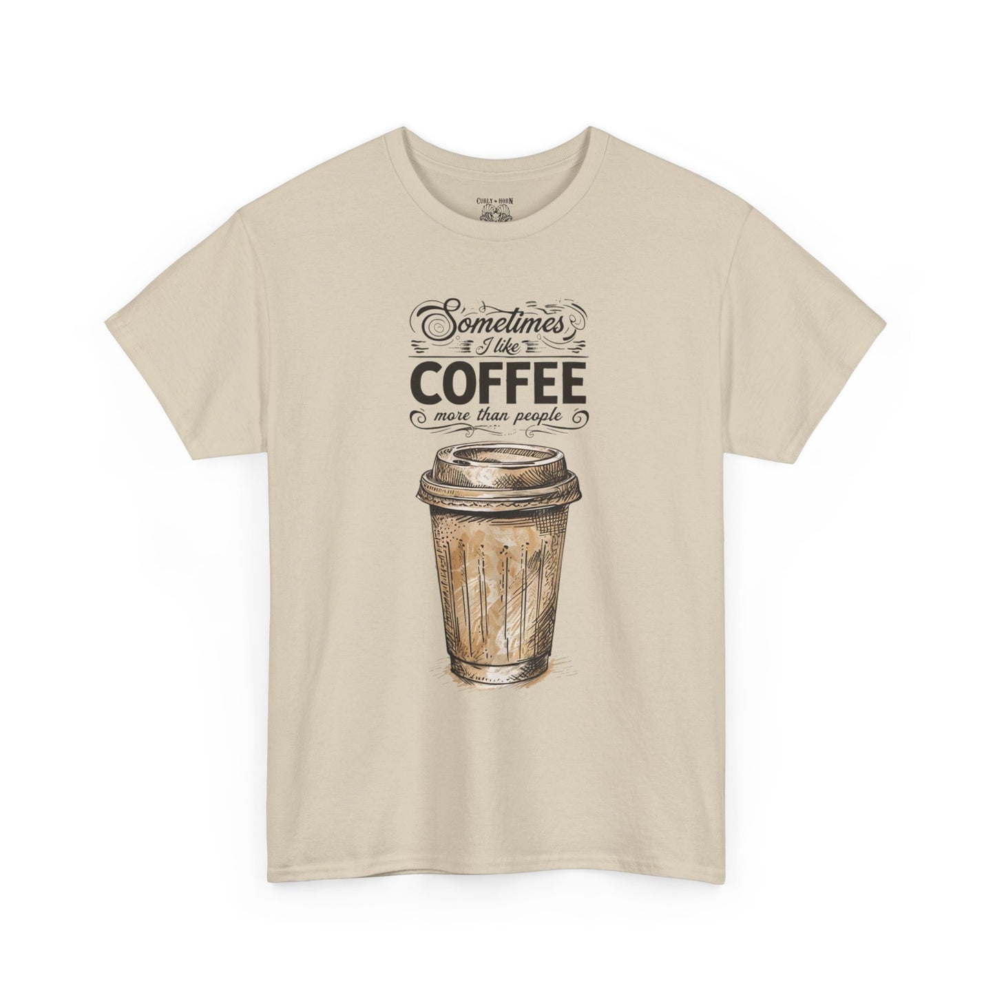 Funny Coffee Lover Tee, Unisex Heavy Cotton Shirt, Gift for Coffee Lovers, Coffee Lover Gift, Casual Everyday Wear