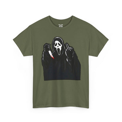 Scream-Inspired Unisex Heavy Cotton Tee | Halloween T-Shirt, Graphic Tee, Horror Movie Merch, Gift for Fans, Casual Wear