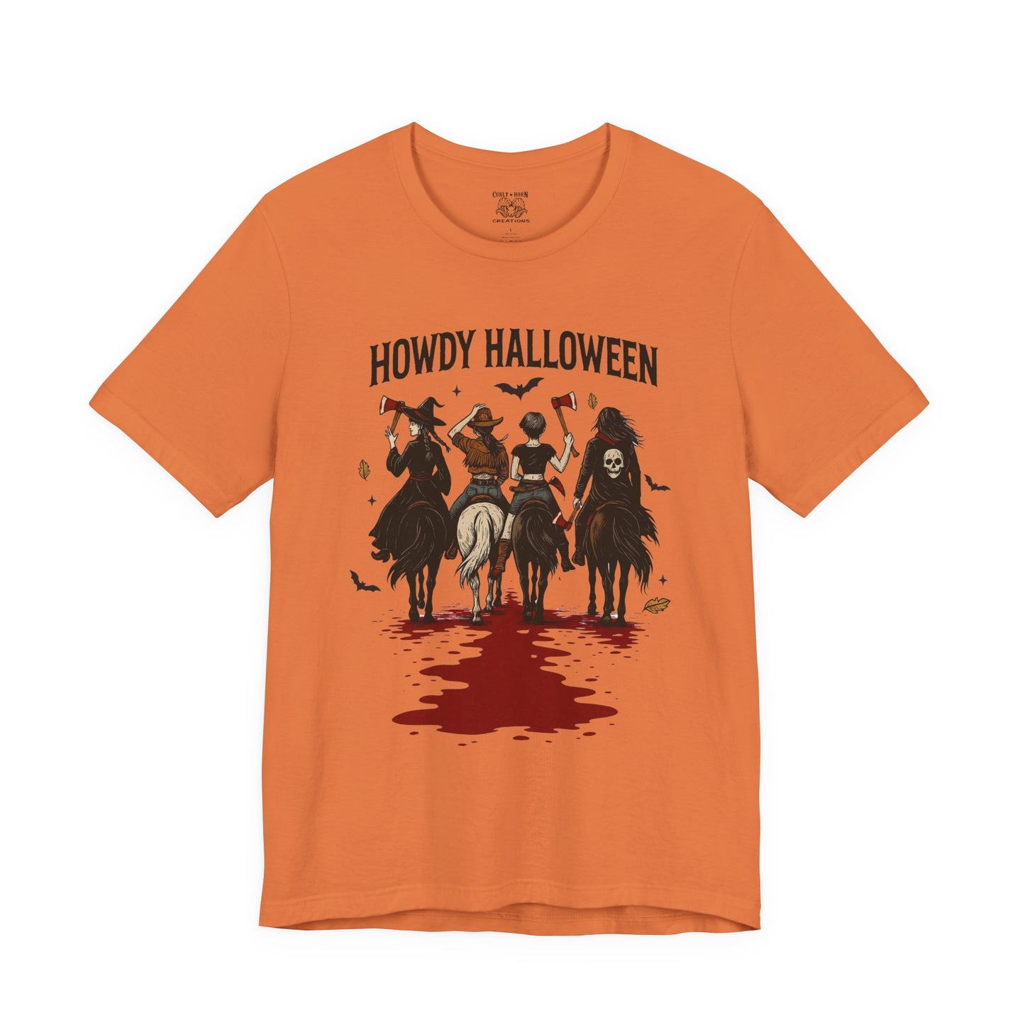 Howdy Halloween Unisex Tee, Spooky Graphic T-Shirt, Fall Festival Shirt, Halloween Costume Top, Casual Fall Wear