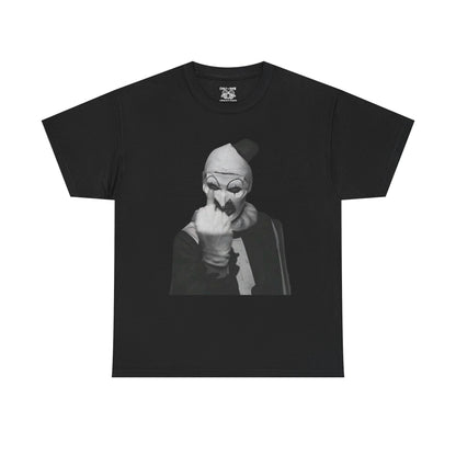 Art the Clown Terrifier Tee, Unisex Cotton T-Shirt for Humor Lovers, Casual Wear, Street Style, Gift for Fun-Loving Friends