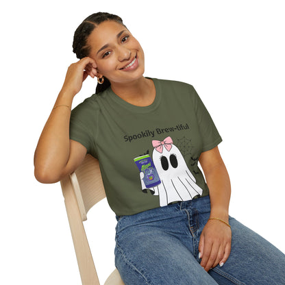 Spookily Brew-tiful Ghost T-Shirt