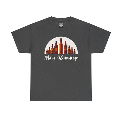 Malt Whiskey Unisex Heavy Cotton Tee, Casual Wear, Gifts for Whiskey Lovers, Graphic Tee, Vintage Style, Everyday Comfort