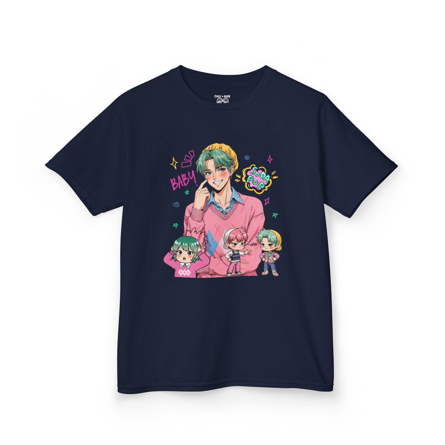 Kids Graphic Tee with Baby Saja, Baby Shirt, Cartoon T-Shirt, Anime Kids Tee, Gift for Children, Fun Everyday Wear