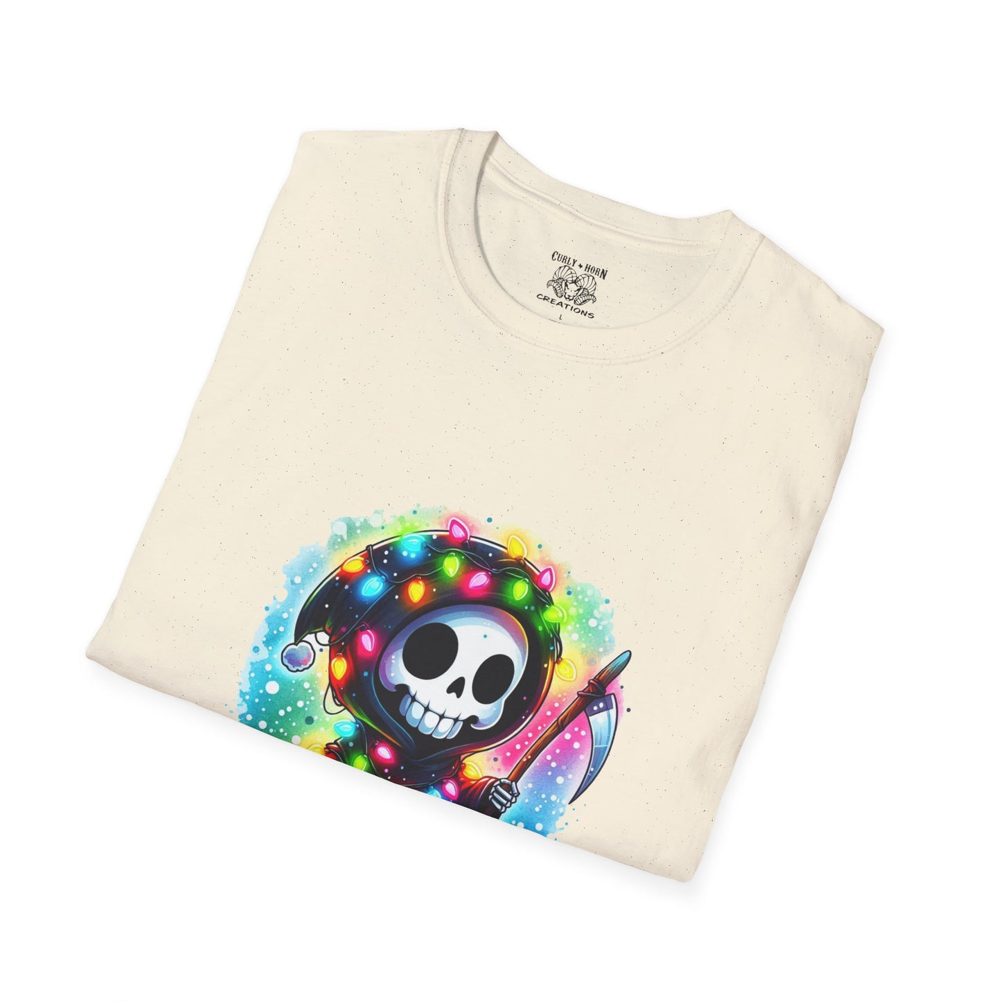 Holly Jolly Skull T-Shirt - Fun Unisex Tee for Holiday Cheer, Halloween, Christmas, Gift for Friends, Graphic Shirt