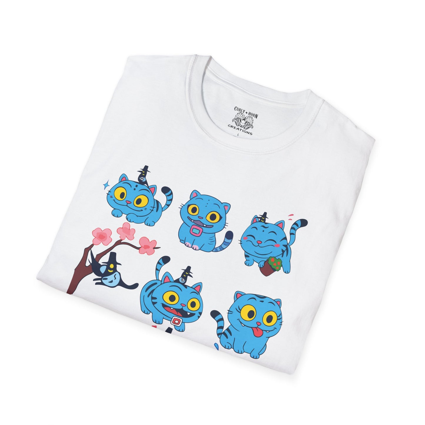 Derpy Cat Graphic T-Shirt, Softstyle Tee, Unisex Shirt for Cat Lovers, Gift for Pet Owners, Fun Casual Wear