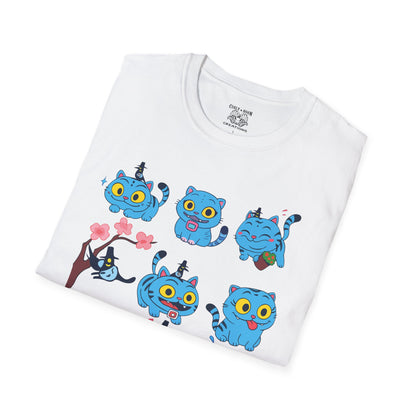 Derpy Cat Graphic T-Shirt, Softstyle Tee, Unisex Shirt for Cat Lovers, Gift for Pet Owners, Fun Casual Wear