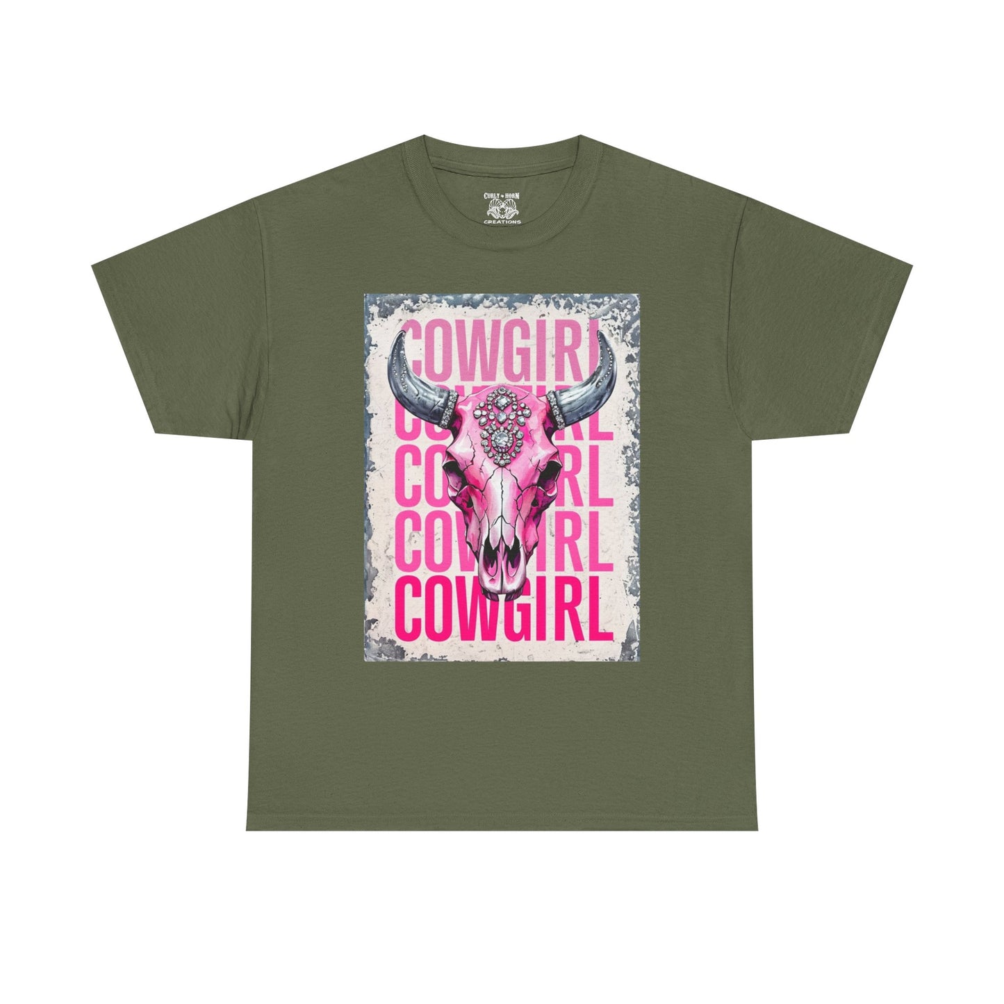 Cowgirl Vibes Unisex Heavy Cotton Tee, Country Style Shirt, Western Graphic T-Shirt, Gift for Cowgirls, Rodeo Apparel, Boho Fashion
