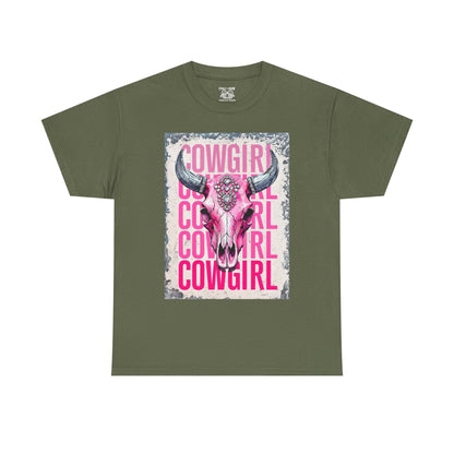 Cowgirl Vibes Unisex Heavy Cotton Tee, Country Style Shirt, Western Graphic T-Shirt, Gift for Cowgirls, Rodeo Apparel, Boho Fashion