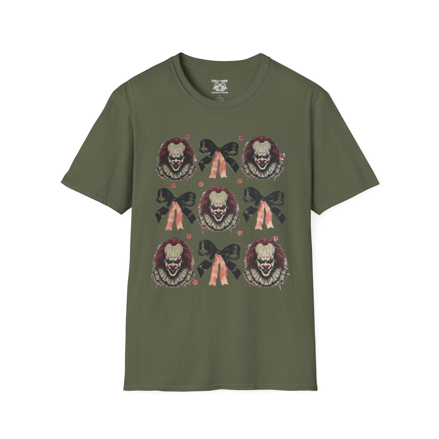 Creepy Clown Graphic T-Shirt for Horror Fans, Perfect for Halloween or Everyday Wear, Gifts for Movie Lovers