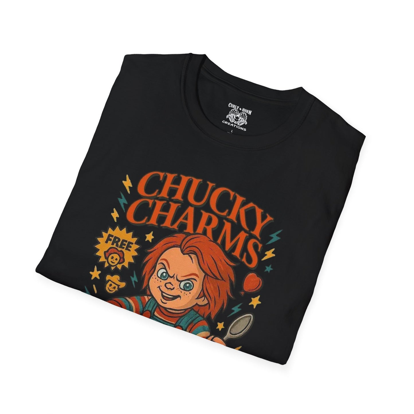 Chucky Charms T-Shirt - Horror Movie Fan Tee, Unisex Funny Shirt, Gift for Occasions, Spooky Aesthetic Apparel