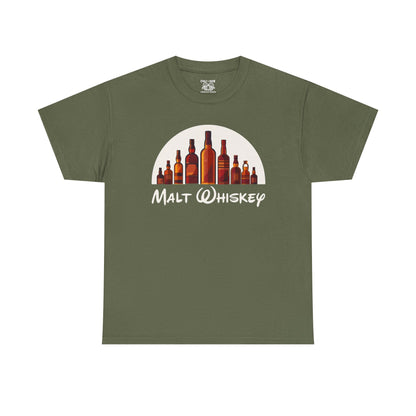 Malt Whiskey Unisex Heavy Cotton Tee, Casual Wear, Gifts for Whiskey Lovers, Graphic Tee, Vintage Style, Everyday Comfort