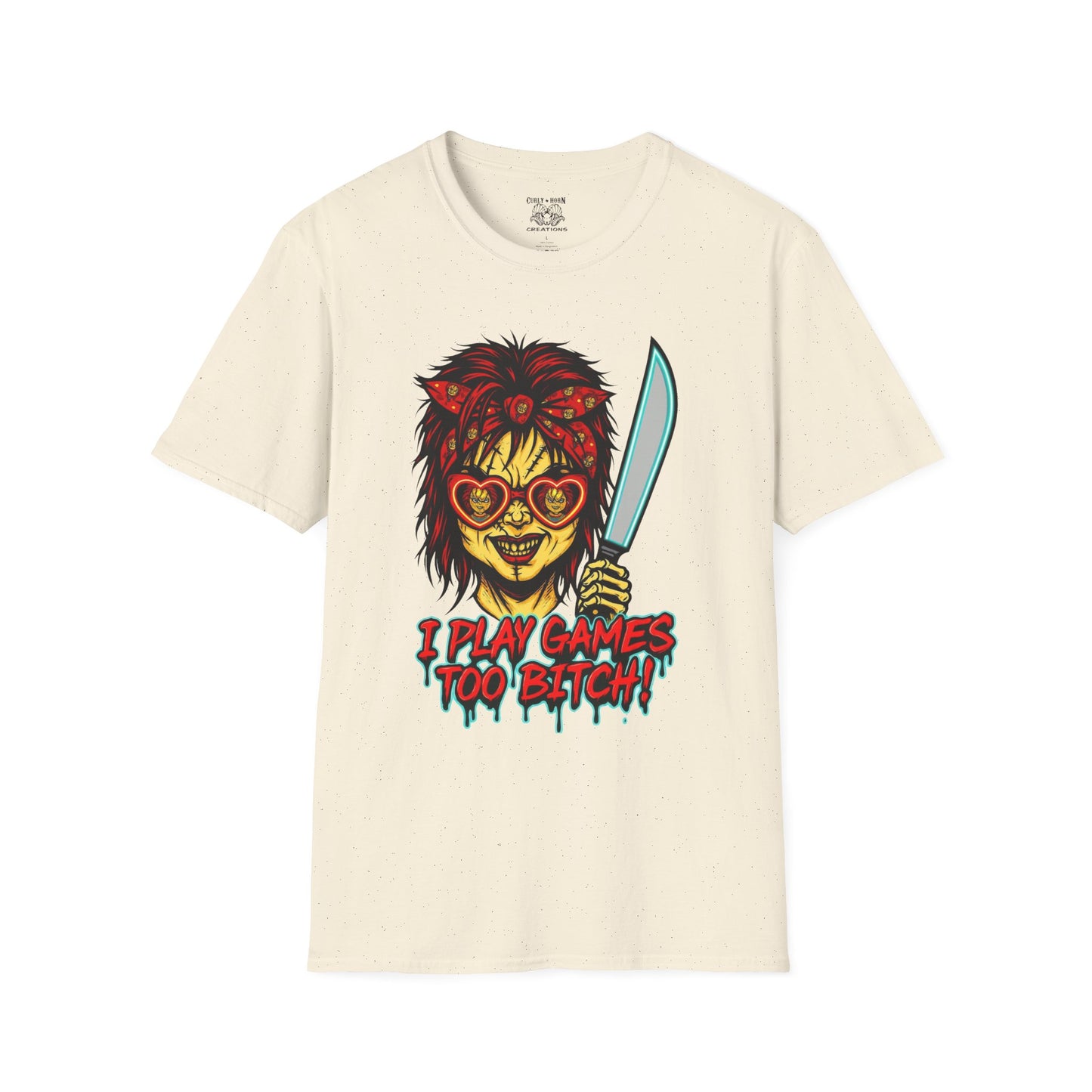 Retro Chucky Horror Game T-Shirt, Gamer Apparel, Unique Gift for Gamers, Halloween Costume, Playful Casual Wear