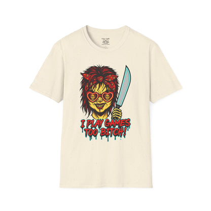 Retro Chucky Horror Game T-Shirt, Gamer Apparel, Unique Gift for Gamers, Halloween Costume, Playful Casual Wear