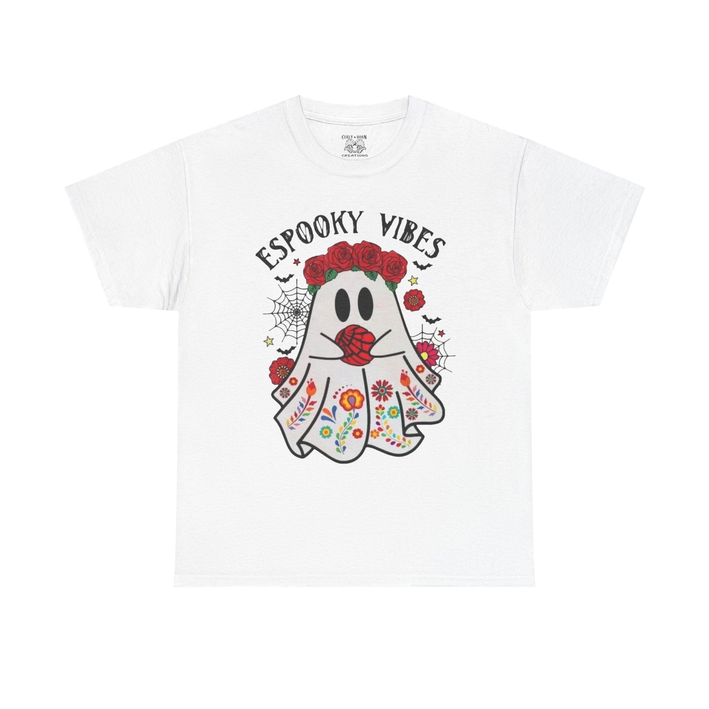 Unisex Heavy Cotton Tee - 'Espooky Vibes' Halloween Shirt, Casual Halloween Tee, Spooky Season Apparel, Halloween Party Outfit, Ghost [...]