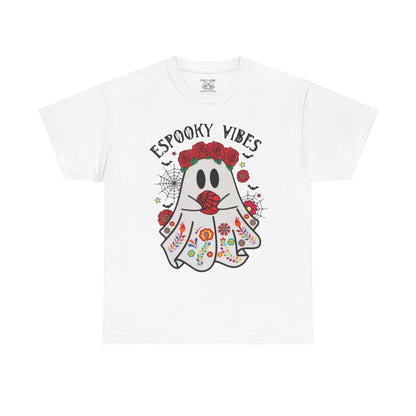 Unisex Heavy Cotton Tee - 'Espooky Vibes' Halloween Shirt, Casual Halloween Tee, Spooky Season Apparel, Halloween Party Outfit, Ghost [...]