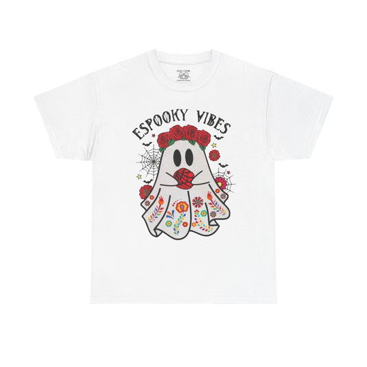 Unisex Heavy Cotton Tee - 'Espooky Vibes' Halloween Shirt, Casual Halloween Tee, Spooky Season Apparel, Halloween Party Outfit, Ghost [...]