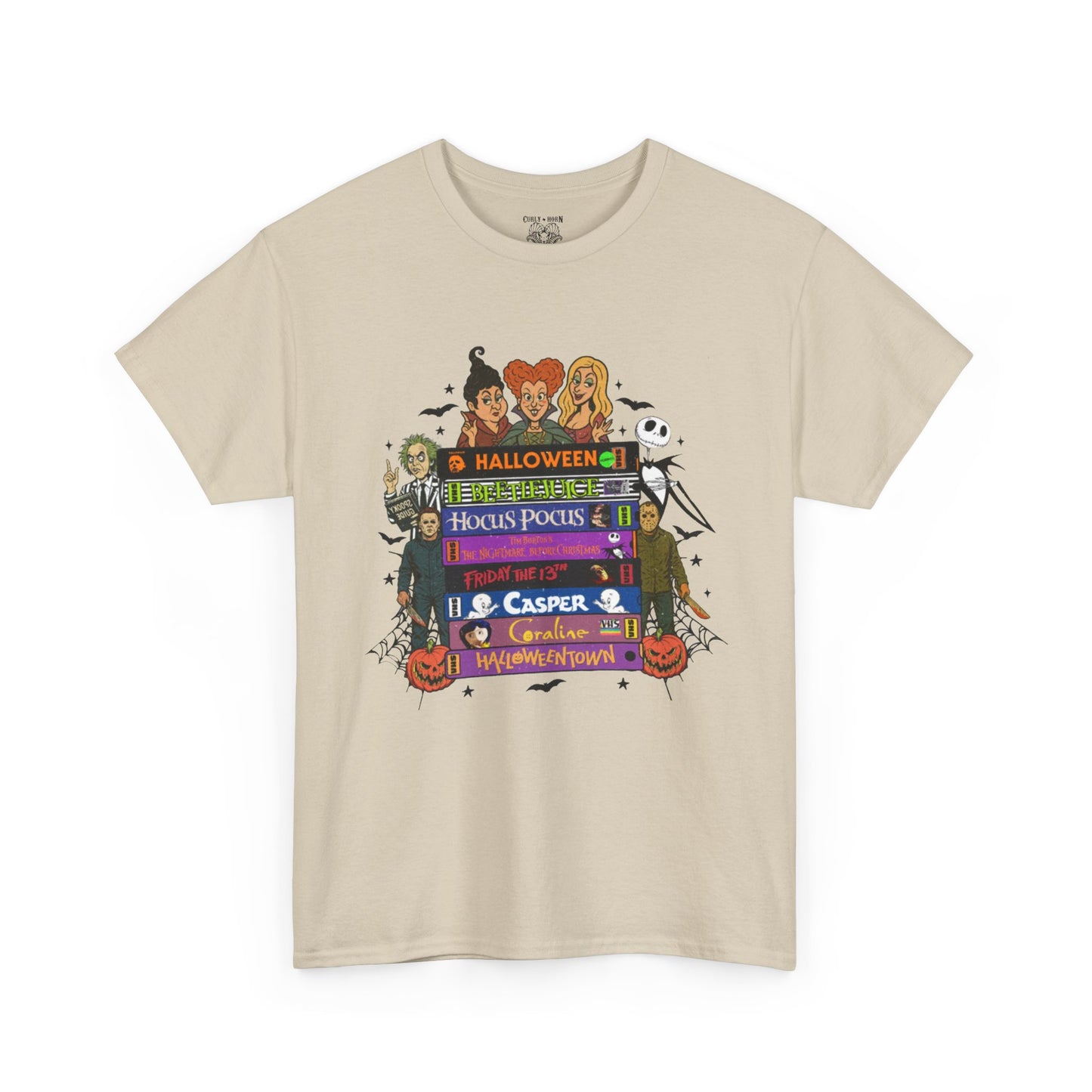 Halloween Themed Unisex Heavy Cotton Tee, Graphic Tee, Book Lovers Gift, Spooky Season Apparel, Fall Fashion, Costume Replacement