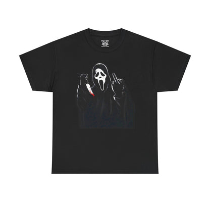 Scream-Inspired Unisex Heavy Cotton Tee | Halloween T-Shirt, Graphic Tee, Horror Movie Merch, Gift for Fans, Casual Wear