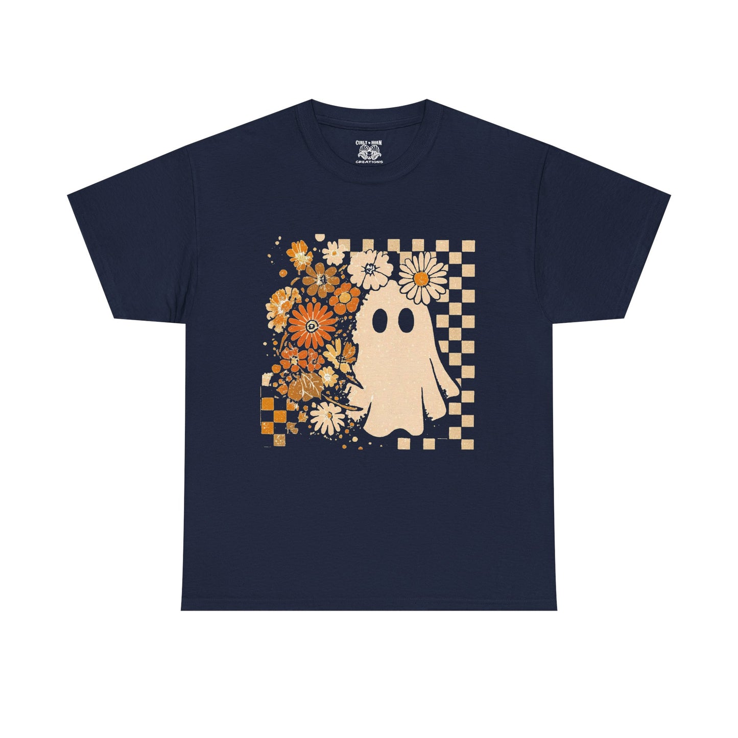 Vintage Ghost Flower Tee, Casual Tee, Unisex T-Shirt, Graphic Tee, Vintage Style Shirt, Unique Gift Idea