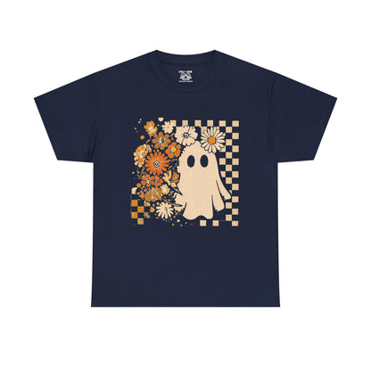 Vintage Ghost Flower Tee, Casual Tee, Unisex T-Shirt, Graphic Tee, Vintage Style Shirt, Unique Gift Idea