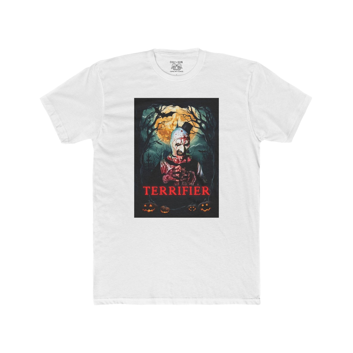 Terrifier Unisex Cotton Crew Tee, Horror Movie T-Shirt, Halloween Apparel, Graphic Tee for Fans, Spooky Gift Idea