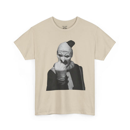 Art the Clown Terrifier Tee, Unisex Cotton T-Shirt for Humor Lovers, Casual Wear, Street Style, Gift for Fun-Loving Friends