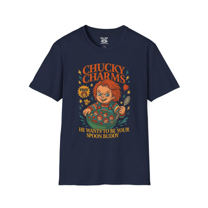 Chucky Charms T-Shirt - Horror Movie Fan Tee, Unisex Funny Shirt, Gift for Occasions, Spooky Aesthetic Apparel