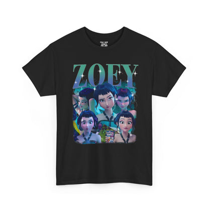Huntrix Zoey Unisex Heavy Cotton Tee with Graphic- Trendy Casual Wear, Comfortable Everyday Tee, Graphic T-Shirt, Unique Style