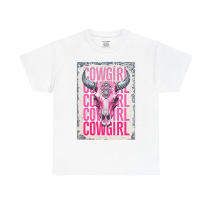 Cowgirl Vibes Unisex Heavy Cotton Tee, Country Style Shirt, Western Graphic T-Shirt, Gift for Cowgirls, Rodeo Apparel, Boho Fashion