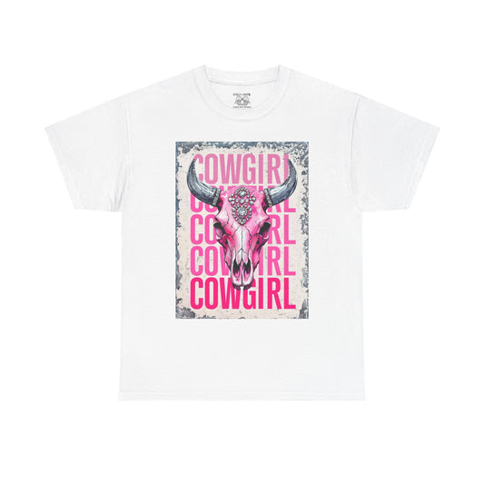 Cowgirl Vibes Unisex Heavy Cotton Tee, Country Style Shirt, Western Graphic T-Shirt, Gift for Cowgirls, Rodeo Apparel, Boho Fashion