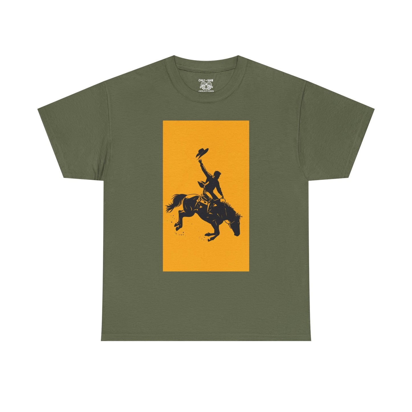 Cowboy Riding Tee | Unisex Heavy Cotton Tee, Western Shirt, Ranch Apparel, Gift for Horse Lovers, Rodeo T-Shirt