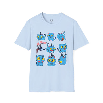 Derpy Cat Graphic T-Shirt, Softstyle Tee, Unisex Shirt for Cat Lovers, Gift for Pet Owners, Fun Casual Wear