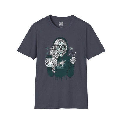 Sugar Skull Eagles Peace T-Shirt, Día de los Muertos
