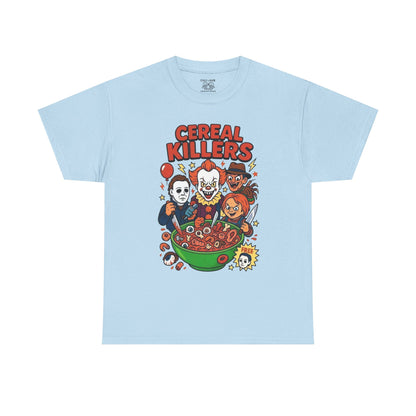 Cereal Killers Tee - Fun Halloween T-Shirt, Horror Movie Merch, Unisex Graphic Shirt, Spooky Costume Top, Unique Gift Idea