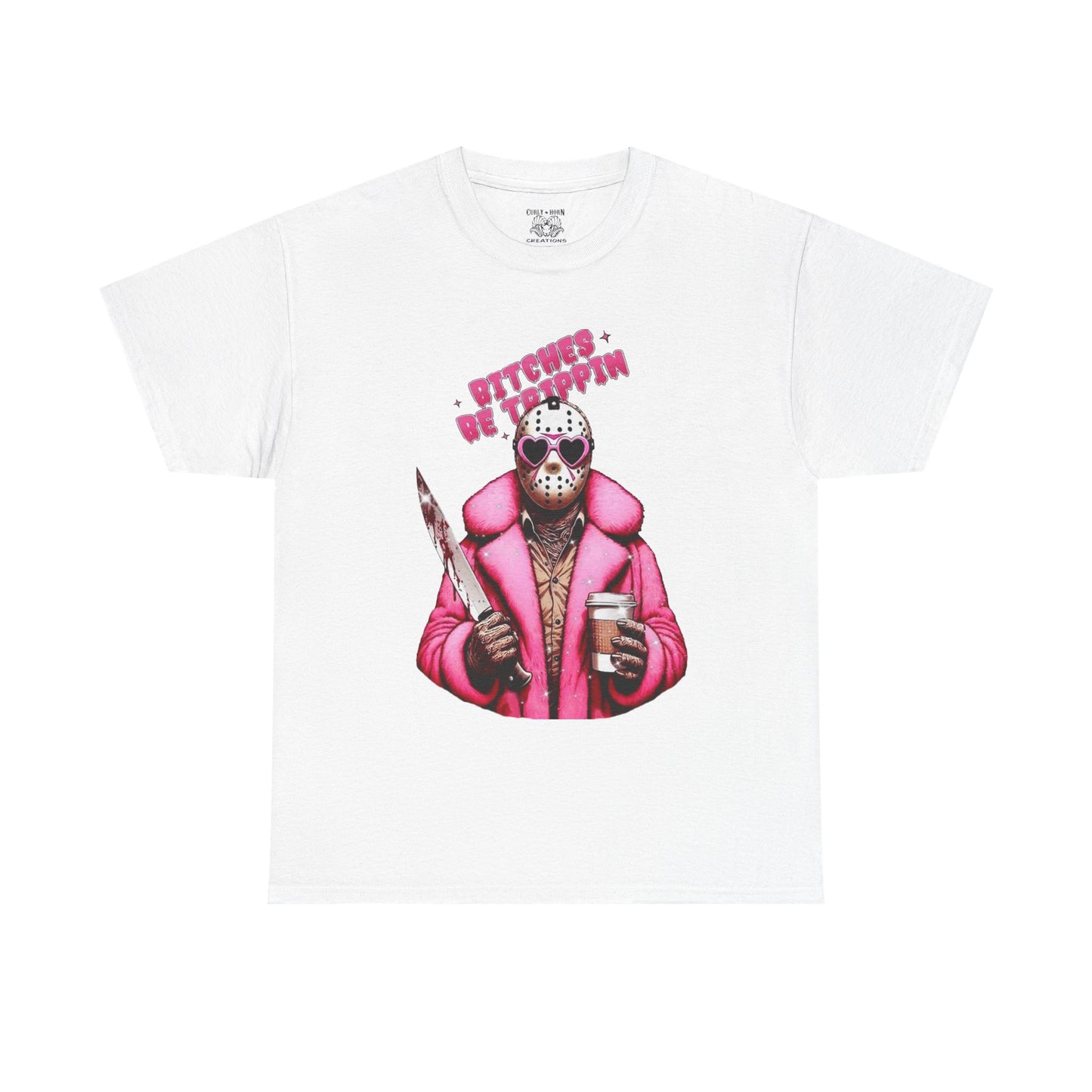 Retro Horror Graphic Tee, Unisex Cotton T-Shirt, Fun and Quirky Outfit, Halloween Costume Idea, Casual Wear for Horror Fans