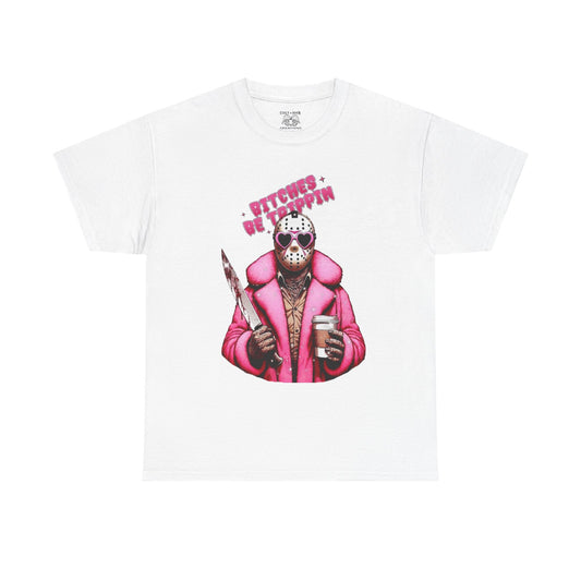 Retro Horror Graphic Tee, Unisex Cotton T-Shirt, Fun and Quirky Outfit, Halloween Costume Idea, Casual Wear for Horror Fans